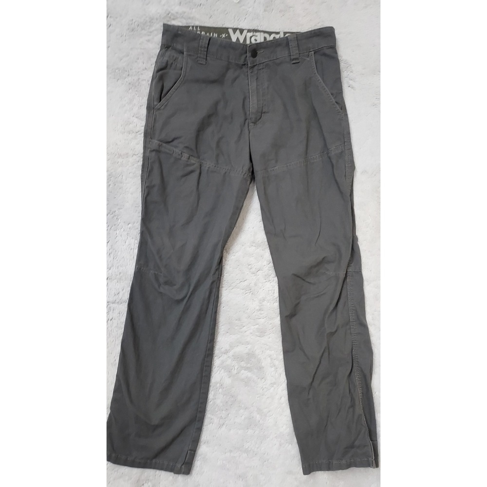 Wrangler Pants Mens 32x30 All Terrain Gear ATG Outdoor Hiking Gray Performance